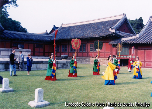 Cerimónias tradicionais da República da Coreia durante um intervalo das sessões de trabalho da 8.ª sessão do InterAction Council, realizada em Seoul