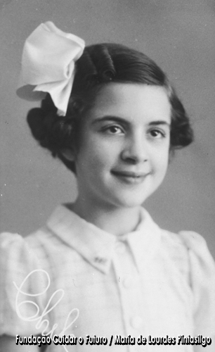 Maria de Lourdes Pintasilgo aos 10 anos