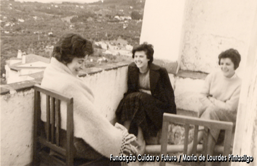 Regina Tavares da Silva, Teresinha Tavares e Maria de Lourdes Pintasilgo no centro do movimento do Graal em Portalegre